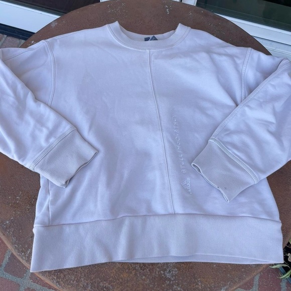 Adidas by Stella McCartney beige crewneck sweatshirt sz xs - Picture 3 of 6